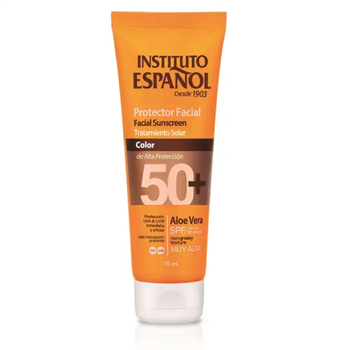 Protector Facial Con Color SPF50+ 75 ml - Instituto Español - Comparador de precios