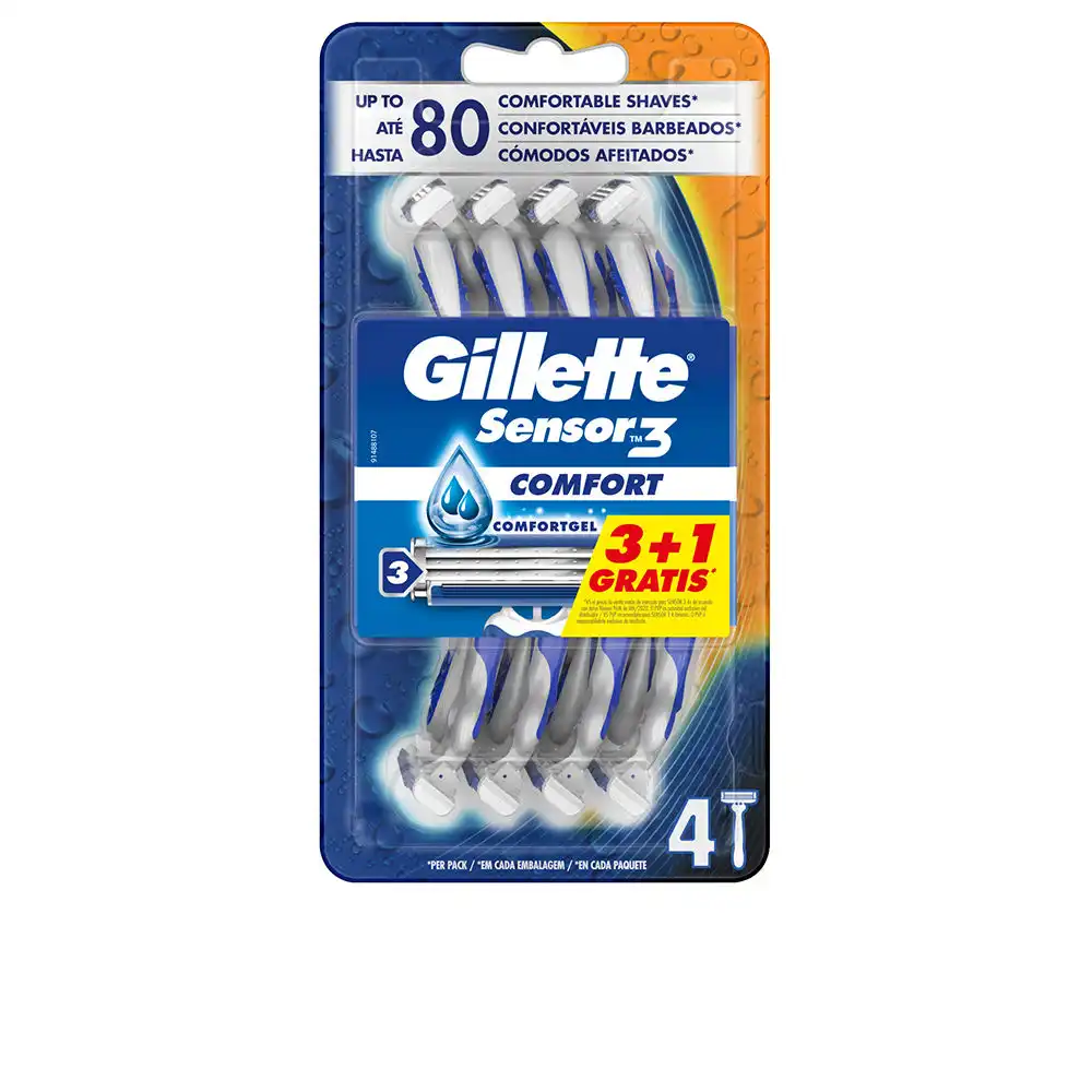 SENSOR3 Comfort cuchilla afeitar desechable 4 u - Gillette - Comparador de precios
