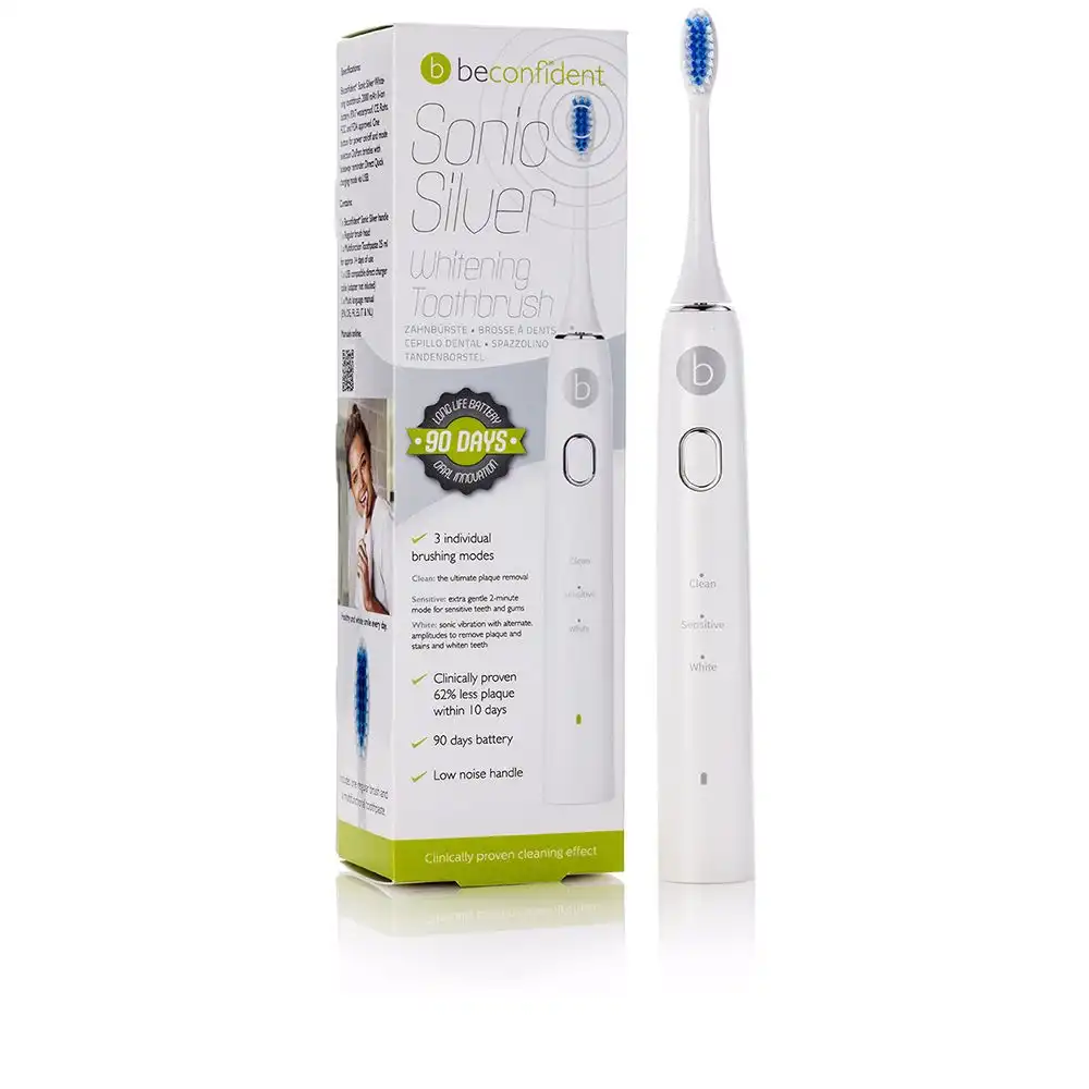 Sonic Silver electric whitening toothbrush #white/silver 1 u - Beconfident - Comparador de precios