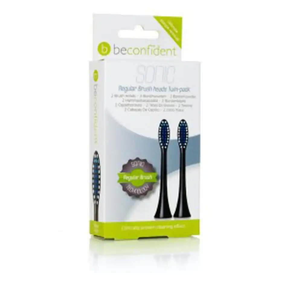 Sonic Toothbrush Heads Regular Black lote 2 pz - Beconfident - Comparador de precios