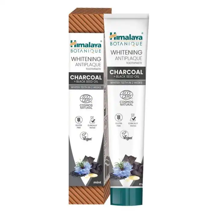 ¡17% DTO! Pasta Dentífrica Blanqueadora Antiplaca Carbón Vegetal + Aceite de Semilla Negra 75 ml - Himalaya - Comparador de precios