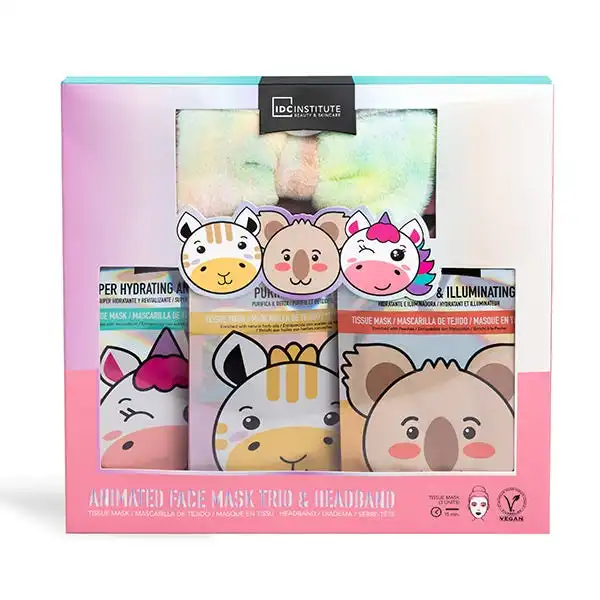 Animated Face Mask Trio & Headband - IDC INSTITUTE - Comparador de precios