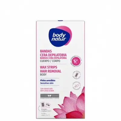 Body Natur Bandas De Cera Depilatoria Corporal Con Flor De Loto, 16 un - Body Natur - Comparador de precios