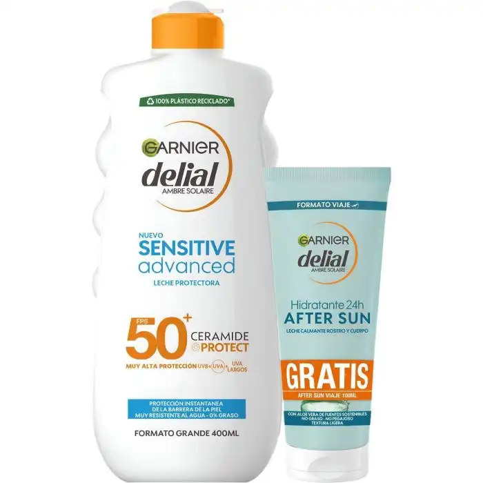 Delial Pack Sensitive Advanced Leche Protectora + After Sun 500 ml - Garnier - Comparador de precios