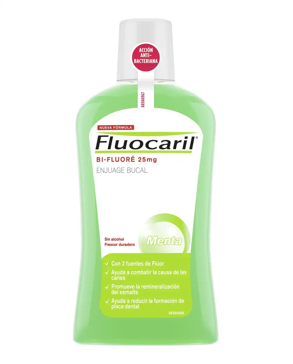 Fluocaril - Colutorio Anti-bacteriano Bi-Fluoré Sabor Menta 500 Ml - Fluocaril - Comparador de precios