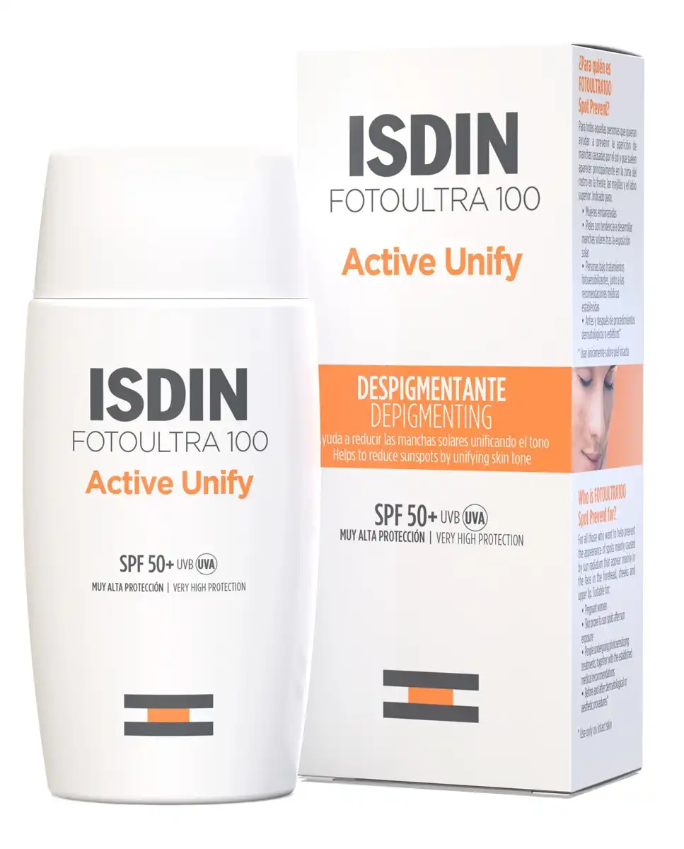 Isdin - Fotoprotector Fluido Fusión Active Unify FotoUltra 100 SPF 50+ Sin Color - Isdin - Comparador de precios