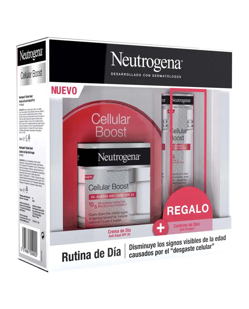 Neutrogena - Pack Crema De Día Cellular Boost Antiedad Con Vitamina C SPF20 + Contorno Ojos Antiarrugas - Neutrogena - Comparador de precios