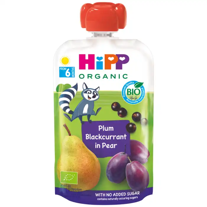 Pouch Ciruela, Pera y Grosella BIO 100 gr - HiPP - Comparador de precios