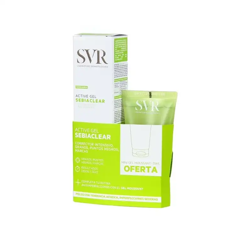 Set Sebiaclear Gel Active 40ml + Gel Moussant 55ml De Regalo - Svr - Comparador de precios