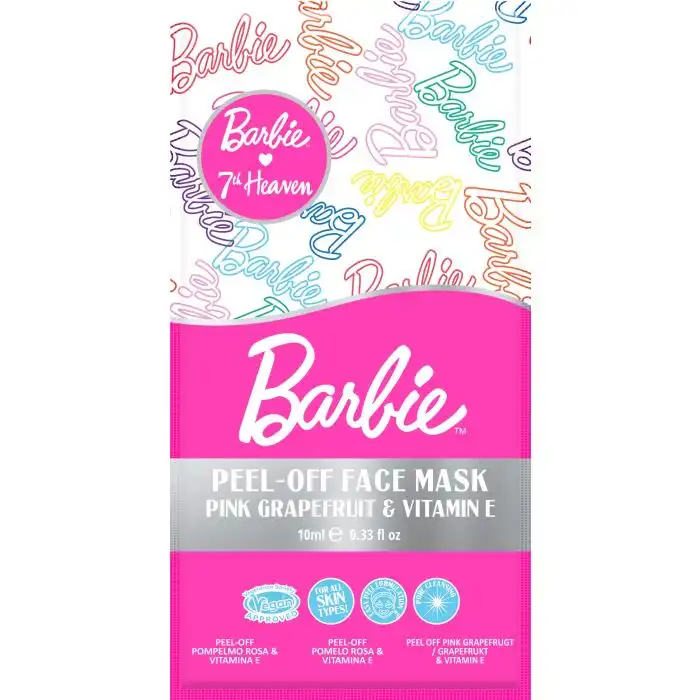 Barbie Peel-Off Face Mask Mascarilla Facial con Pomelo Rosa y Vitamina E 100 ml - 7th Heaven - Comparador de precios
