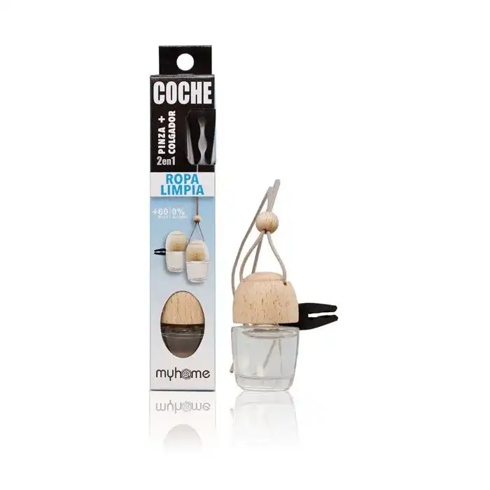 Ambientador Coche con Pinza Ropa Limpia 7 ml - MYHOME - Comparador de precios