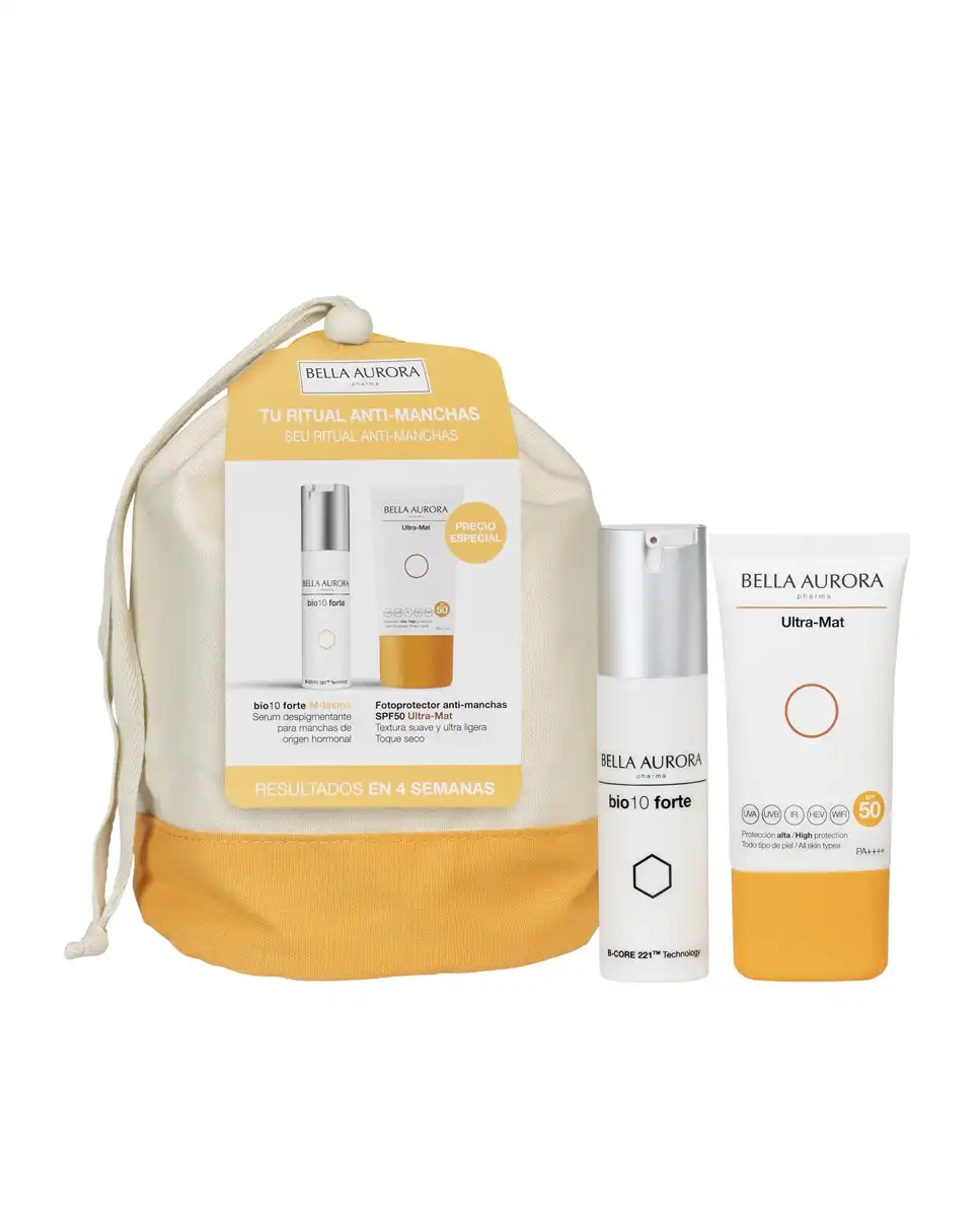 Bella Aurora - Pack Bio10 Forte M-Lasma + Fotoprotector Ultra-Mat + Neceser Bella Aurora. - Bella Aurora - Comparador de precios