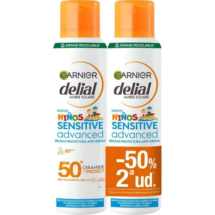 Delial Sensitive Advanced Bruma Protectora Anti Arena SPF50+ 150 ml - Garnier - Comparador de precios