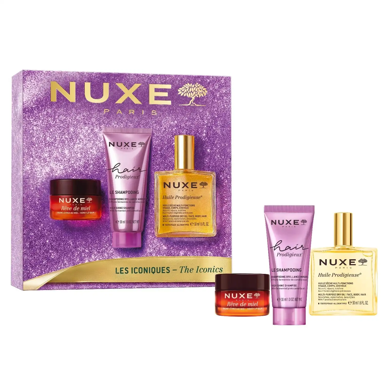 Huile Prodigieuse® The Iconics Estuche de Navidad Cofre higiene personal - NUXE - Comparador de precios