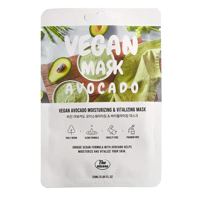 Mascarilla Facial Vegan Avocado Moisturizing - Vitalizing Mask 25 ml - The Nicess - Comparador de precios