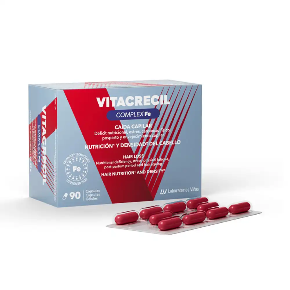 Vitacrecil Complex Fe caída capilar cápsulas 90 u - Vitacrecil Complex - Comparador de precios