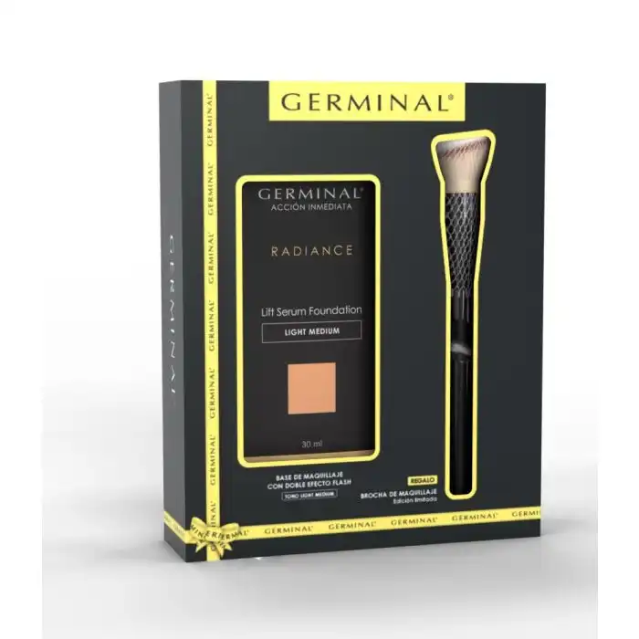 Radiance Lift Serum Foundation Light Medium Base de Maquillaje + Brocha 30 ml - Germinal - Comparador de precios