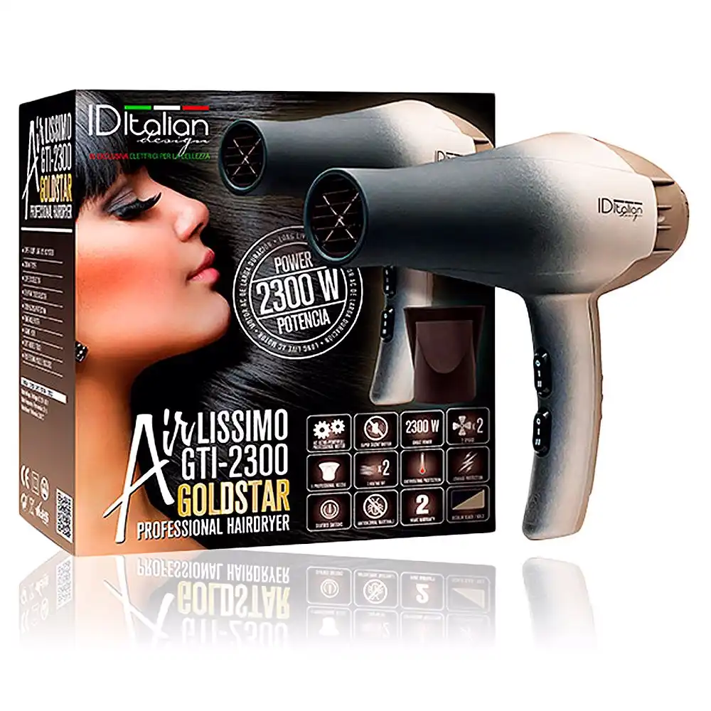 Airlissimo Gti 2300 Hairdryer gold star - Id Italian - Comparador de precios