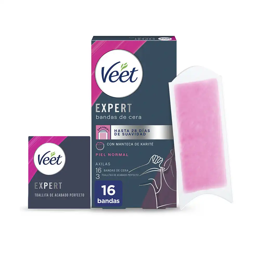 Bandas De Cera Expert axilas piel normal 16 u - Veet - Comparador de precios