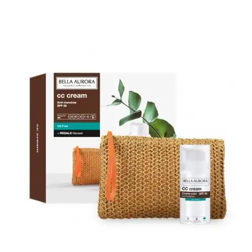 Bella Aurora CC Cream Oil Free Spf 50 30 ml Set Antimanchas + Neceser - Bella Aurora - Comparador de precios