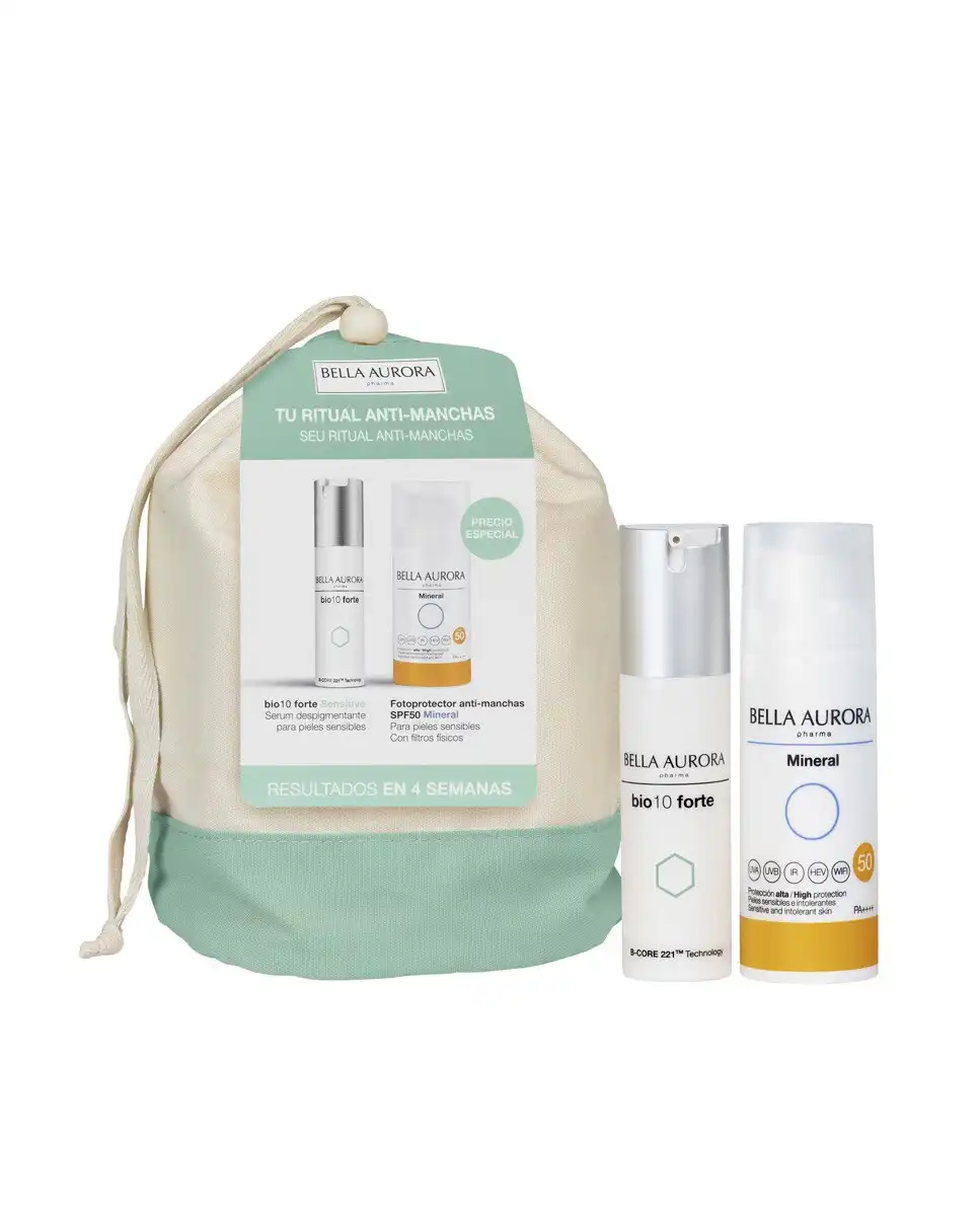 Bella Aurora - Pack Bio10 Forte Sensitive + Fotoprotector Mineral + Neceser Bella Aurora. - Bella Aurora - Comparador de precios