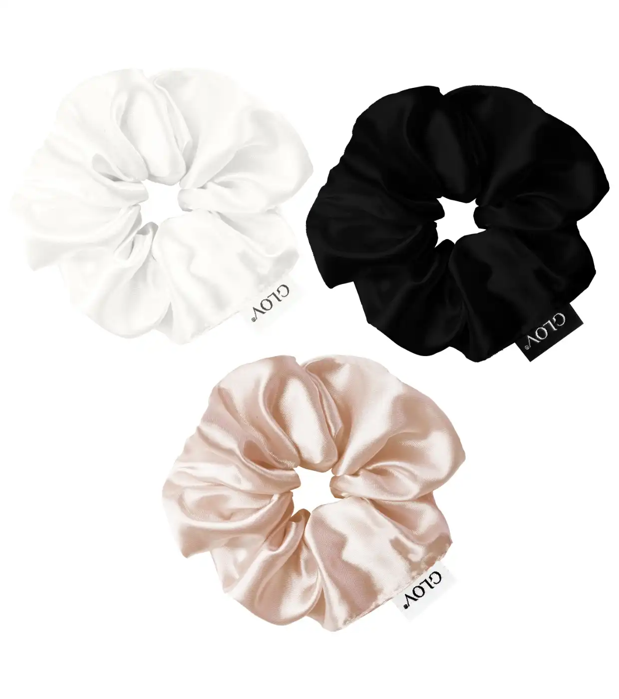 GLOV - Pack de 3 coleteros Satin Scrunchies talla M - Glov - Comparador de precios