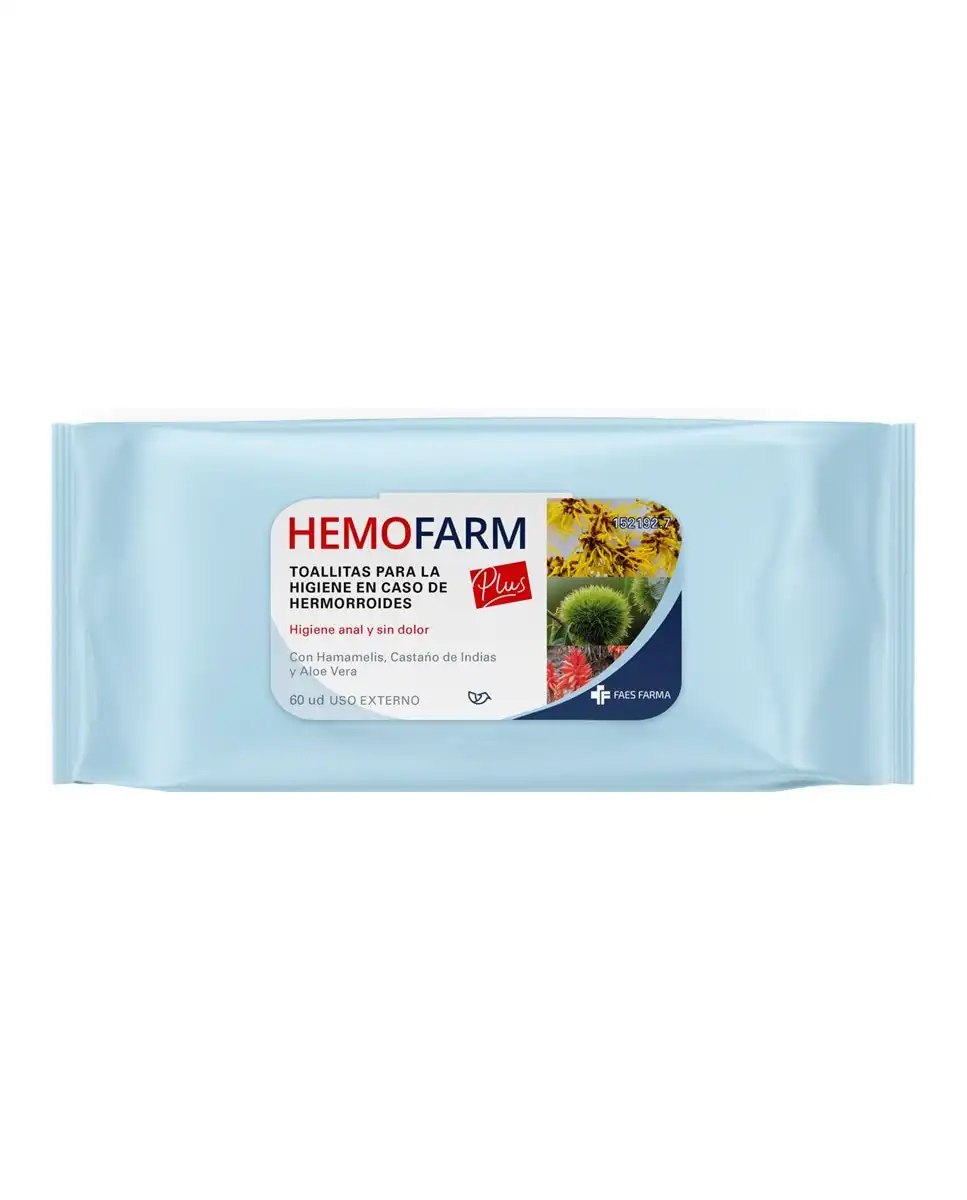 Hemofarm - 60 Toallitas Húmedas Plus - Hemofarm - Comparador de precios