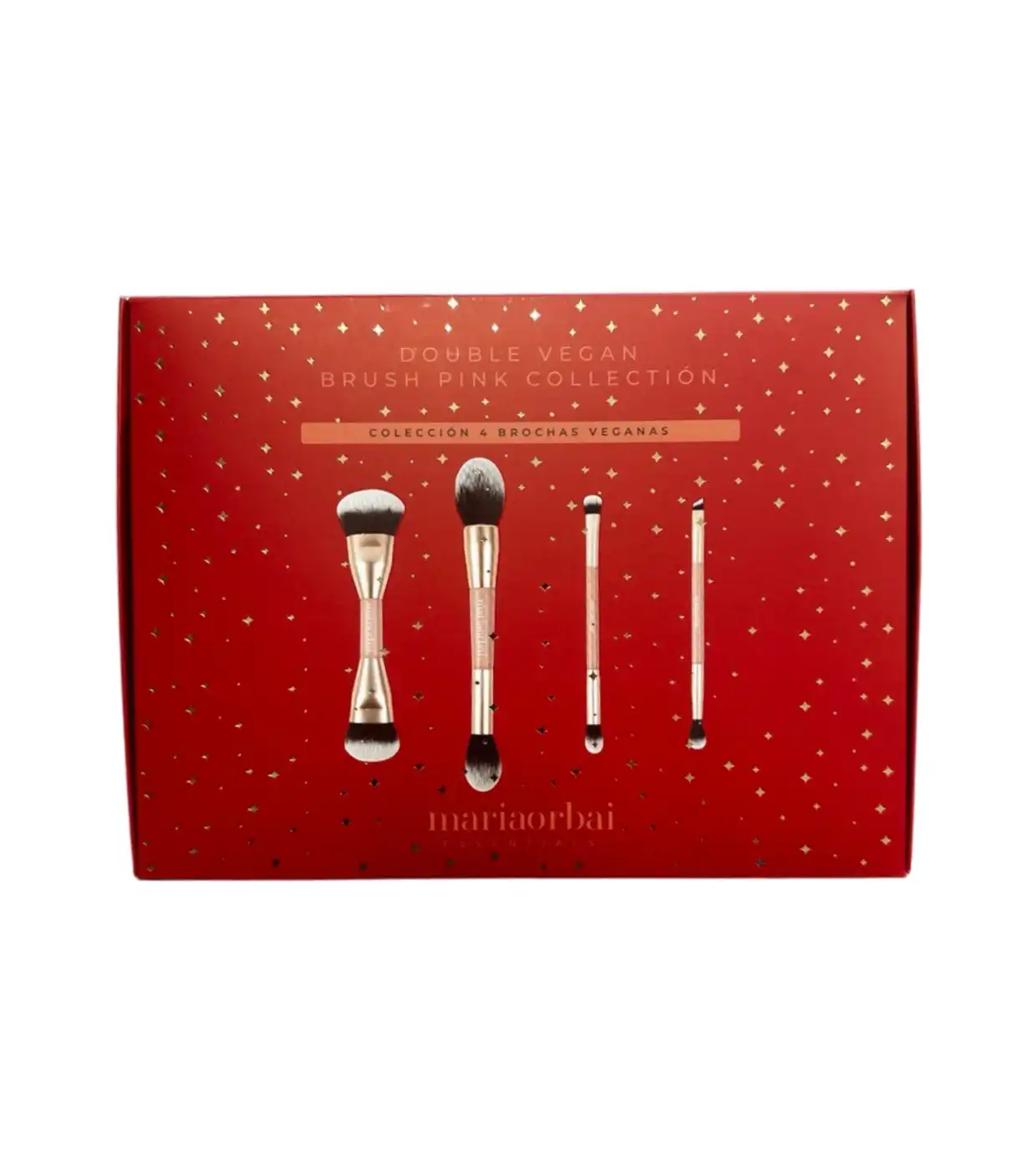 Maria Orbai - *Christmas ´24* - Set de 4 brochas dobles Pink Vegan Brushes - Maria Orbai - Comparador de precios