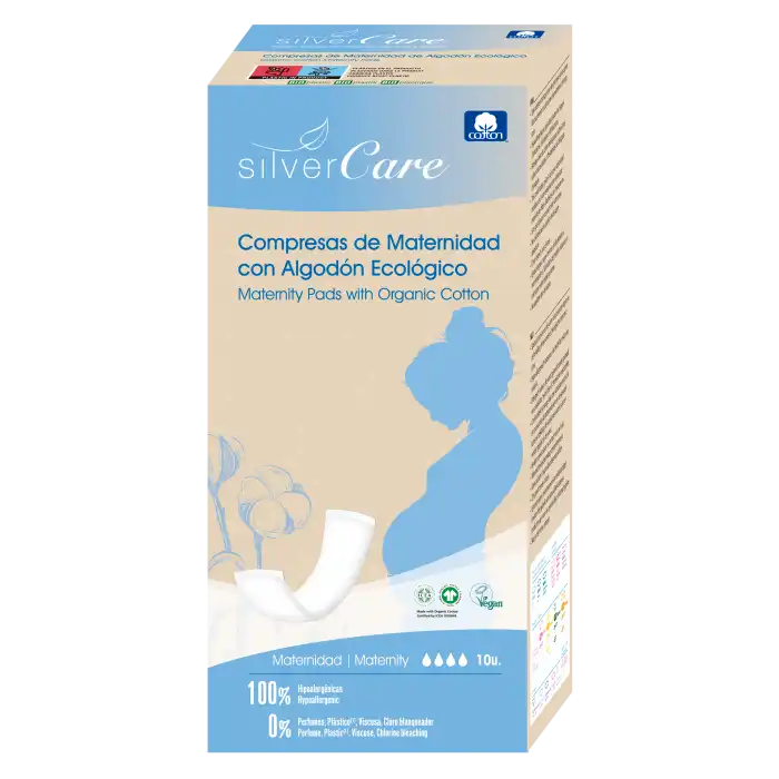 Compresas de maternidad de algodón ecológico - SILVER CARE - Comparador de precios