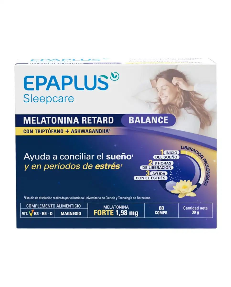 Epaplus - 60 Comprimidos Para Conciliar El Sueño Melatonina Retard Balance - Epaplus - Comparador de precios