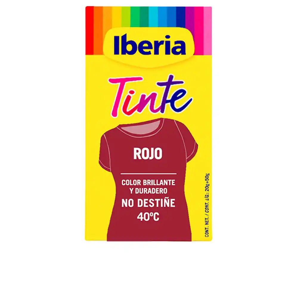 Iberia Tinte Ropa no destiñe 40º #rojo 70 gr - Iberia - Comparador de precios
