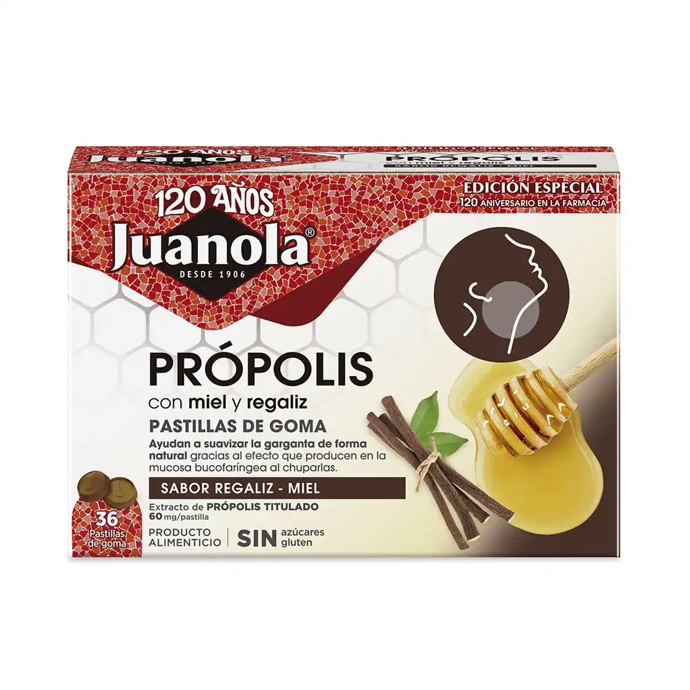 Própolis Regaliz Miel gummies 36 u - Juanola - Comparador de precios