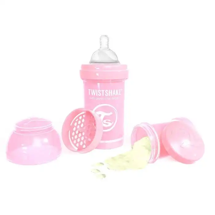 Biberón Anticólico Rosa 180 ml - Twistshake - Comparador de precios