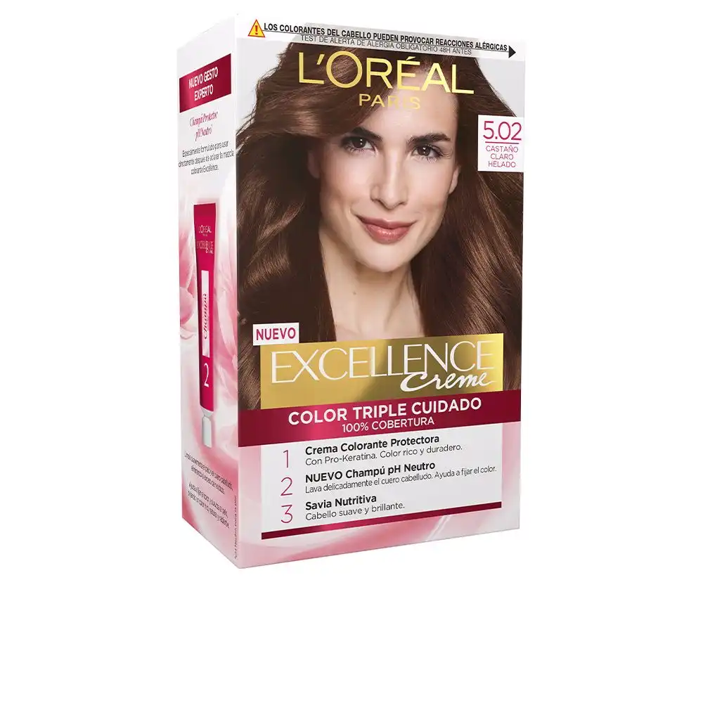 Excellence creme tinte #5.02-castaño claro helado 192 ml - L'Oréal Paris - Comparador de precios