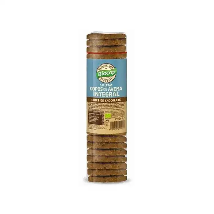 Galletas de Copos de Avena Integral con Chocolate 250 gr - Biocop - Comparador de precios