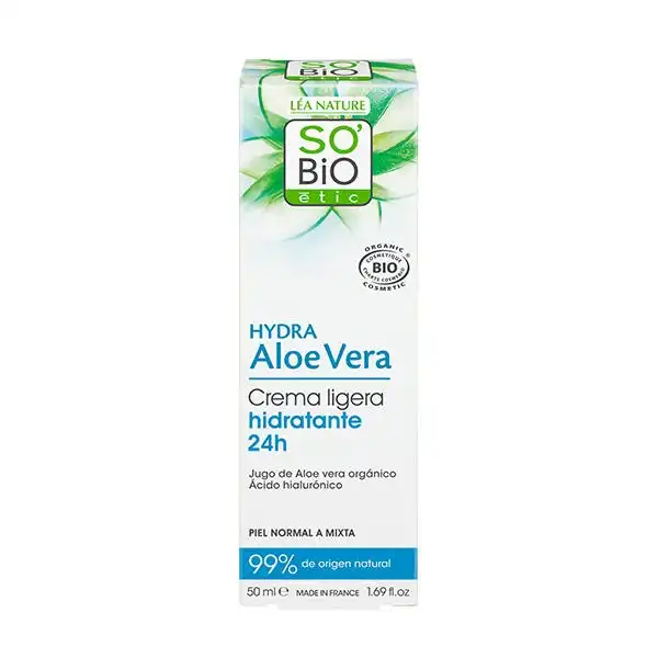 Hydra Aloe Vera Crème Légère Hydratante - SOBIO - Comparador de precios