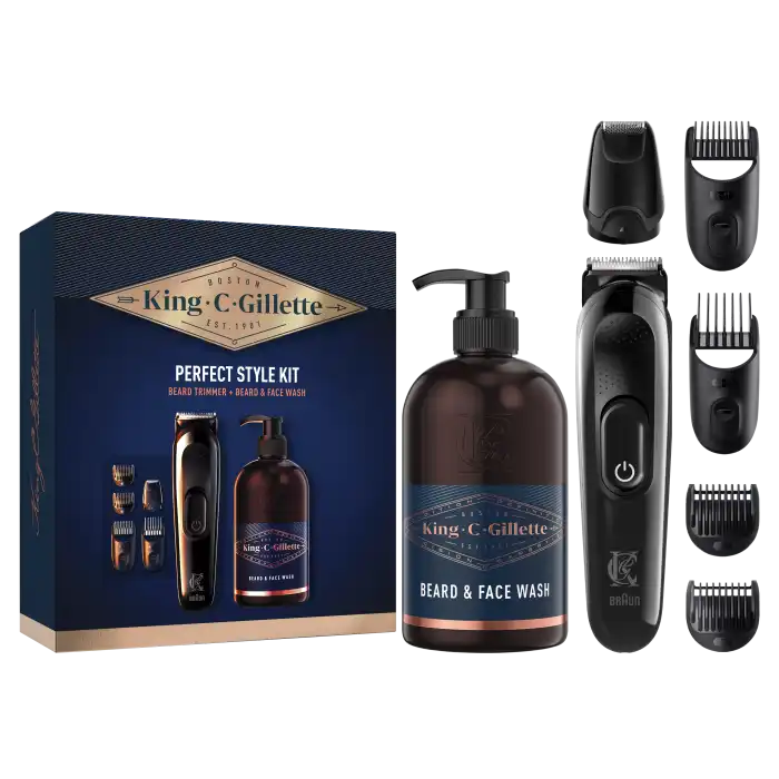 King C Perfect Style Kit Recortadora + Gel Limpiador 350 ml - Gillette - Comparador de precios