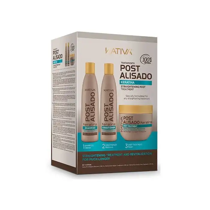 Kit Tratamiento Post Alisado Keratina 250 ml - Kativa - Comparador de precios