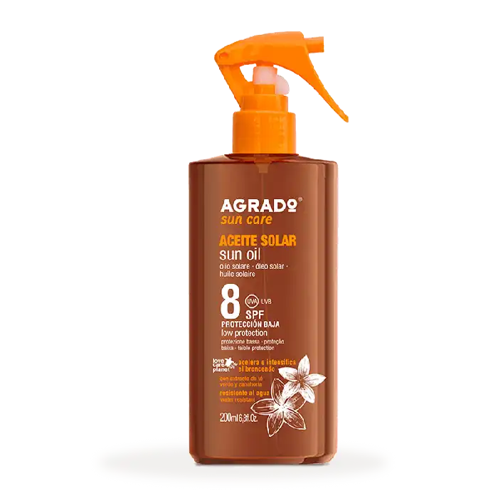 Aceite Solar SPF8 200 ml - Agrado - Comparador de precios
