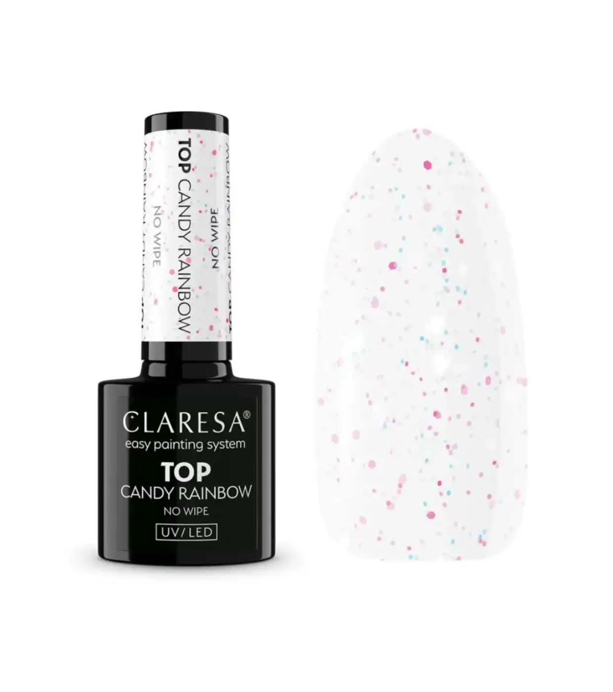 Claresa - Top Coat Semipermanente No Wipe - Candy Rainbow - Claresa - Comparador de precios