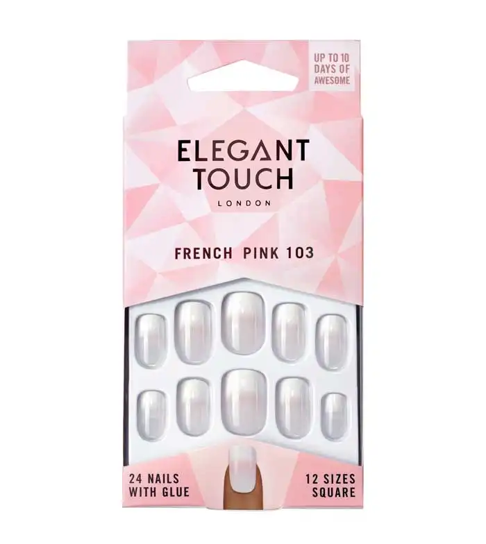 Elegant Touch - Uñas Postizas Natural French - 103: Medium Pink - Elegant Touch - Comparador de precios