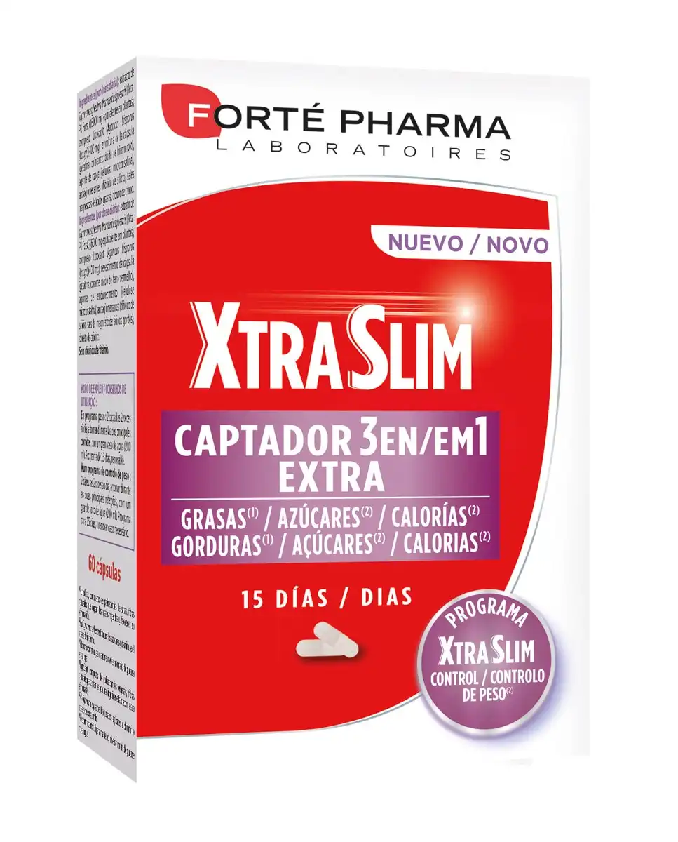 Forté - 60 Cápsulas Xtraslim Captador 3 En 1 Pharma - Forté - Comparador de precios