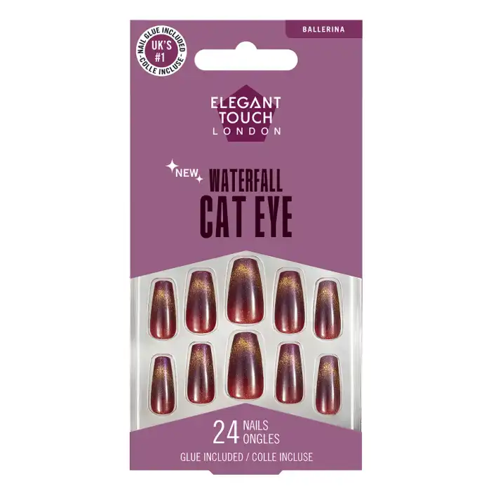 Waterfall Cat Eye Ballerina Uñas Postizas Edición Limitada - Elegant Touch - Comparador de precios