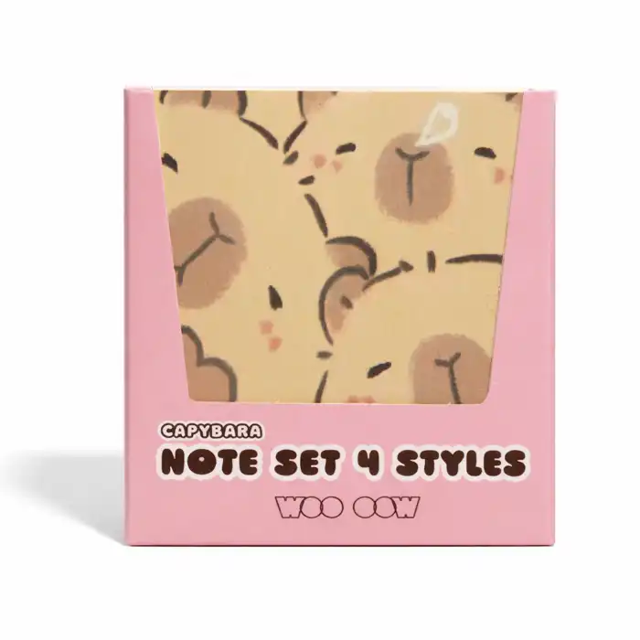 ¡33% DTO! Capybara Note Set 4 Styles Notas de Papel 58.3 gr - Woo oow - Comparador de precios