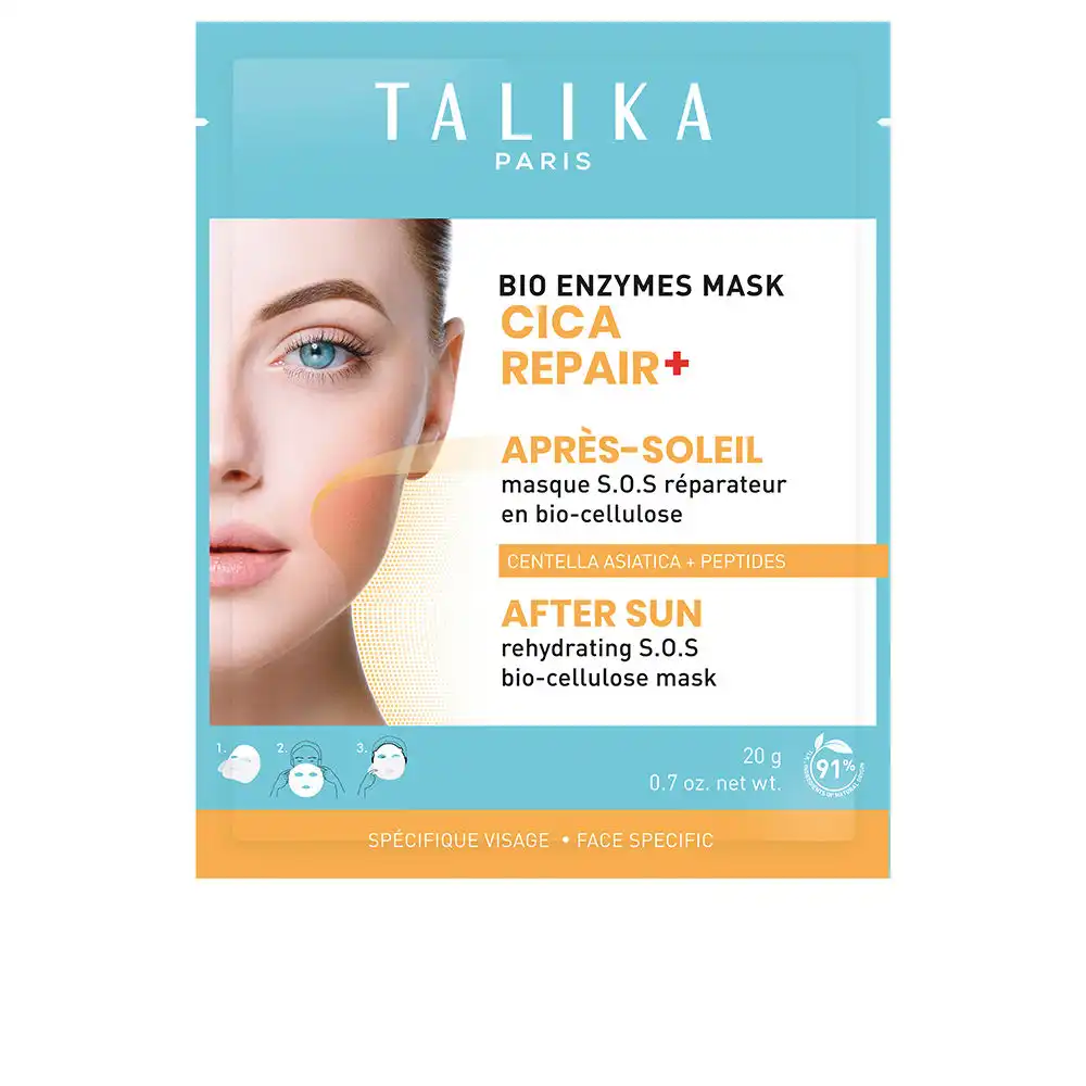 Bio Enzymes Mask Cica REPAIR+ After Sun mascarilla reparadora S.O.S ultracalmante 20 gr - Talika - Comparador de precios