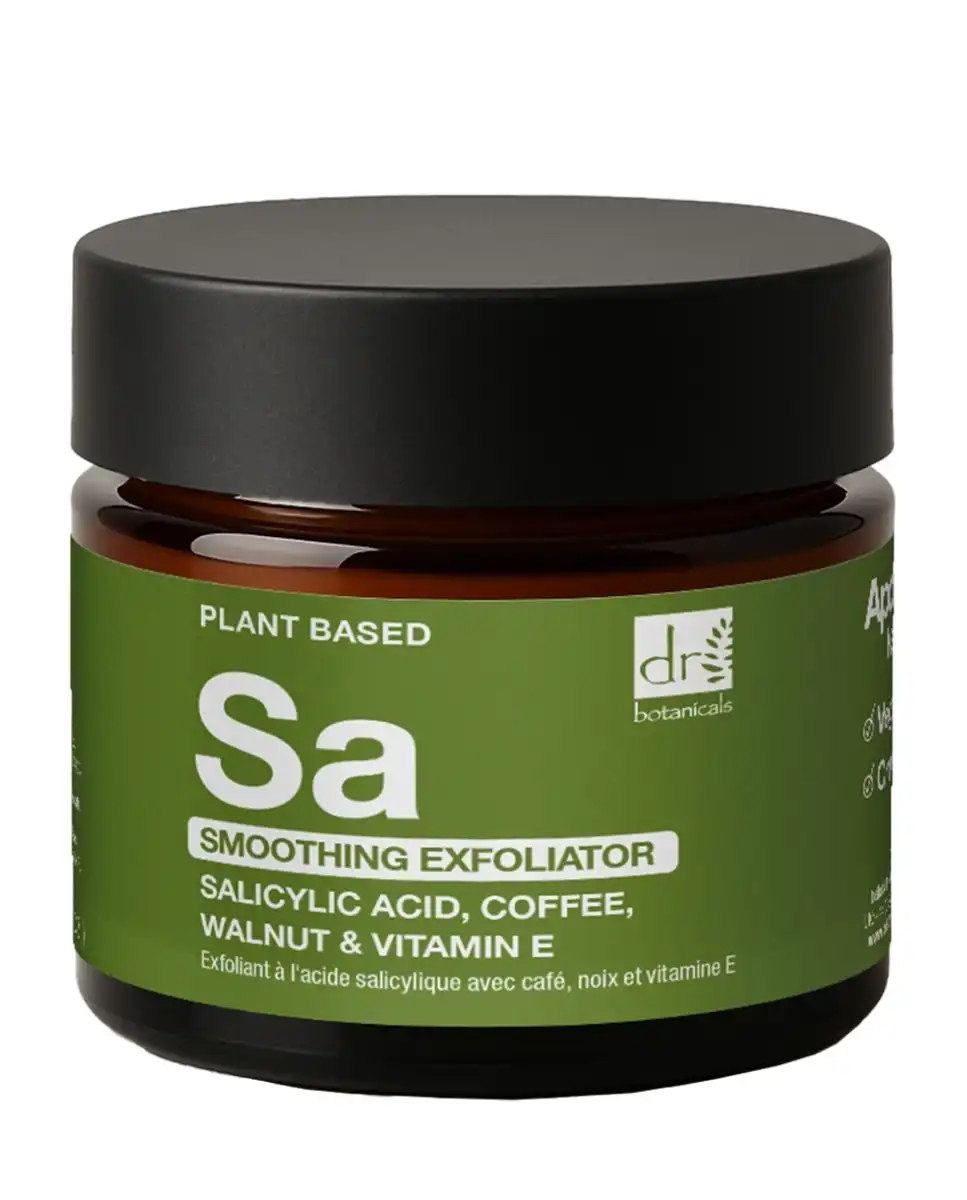 Exfoliante suave con ácido salicílico, café, nuez y vitamina E Dr Botanicals 60ml 700 - Apothecary - Comparador de precios