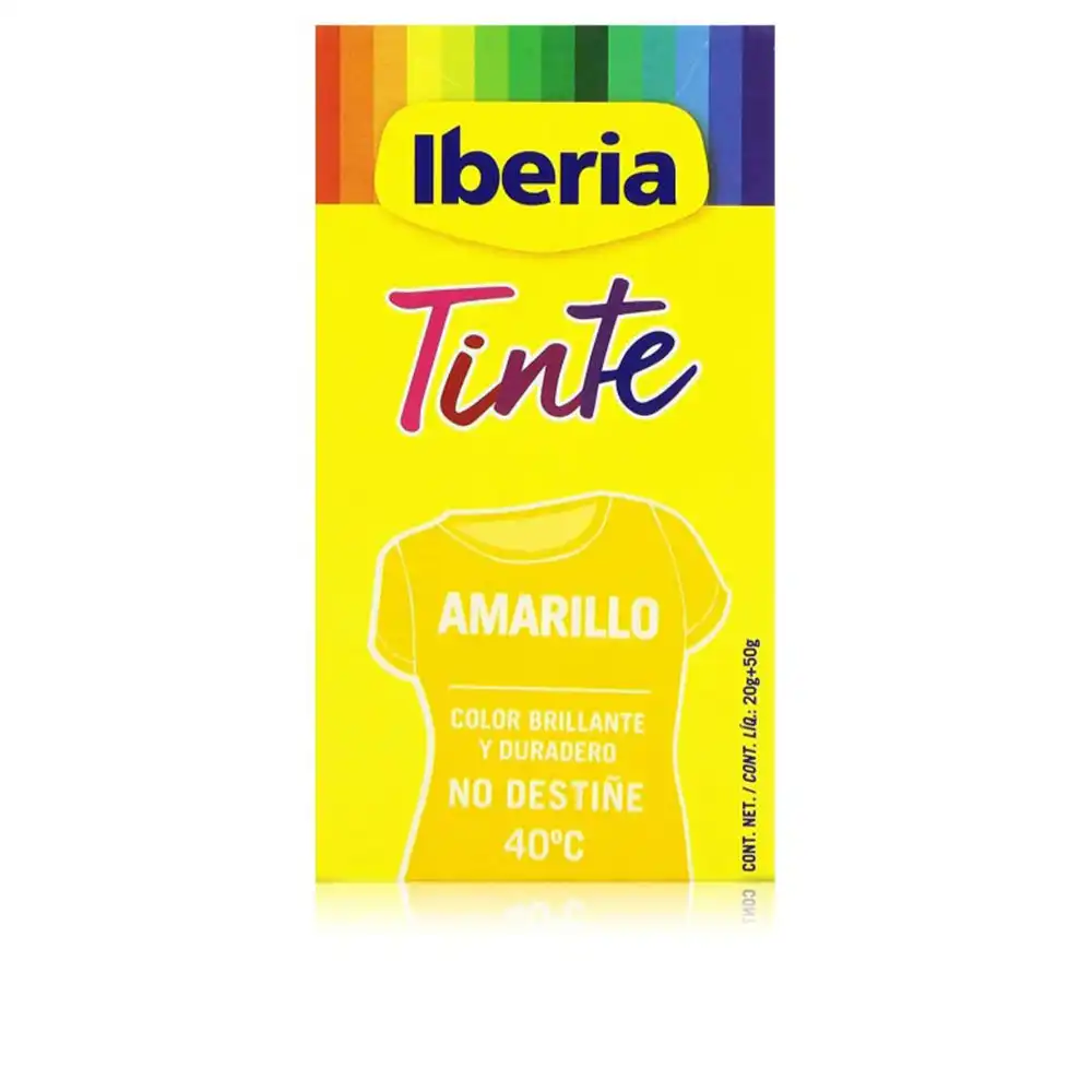Iberia Tinte Ropa no destiñe 40º #amarillo 70 gr - Iberia - Comparador de precios