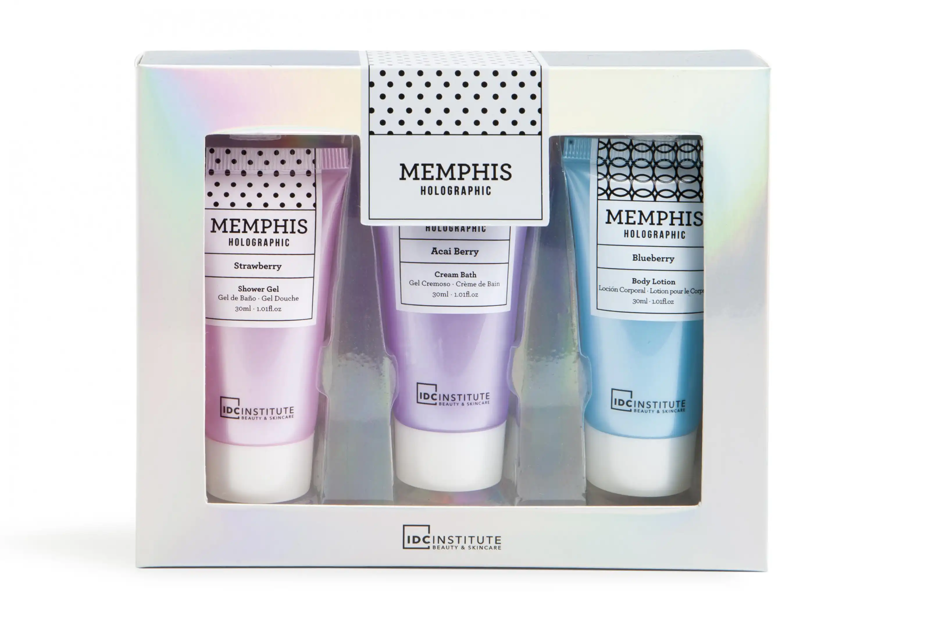 IDC Set de Baño Memphis Holographic 3pcs - IDC INSTITUTE - Comparador de precios