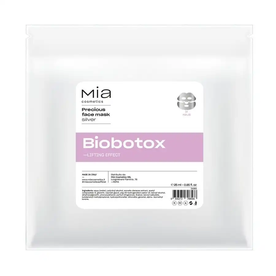 Mia Make Up - Precious Face Mask Silver Biobotox Mascarillas de celulosa 25 ml unisex - Mia Make Up - Comparador de precios