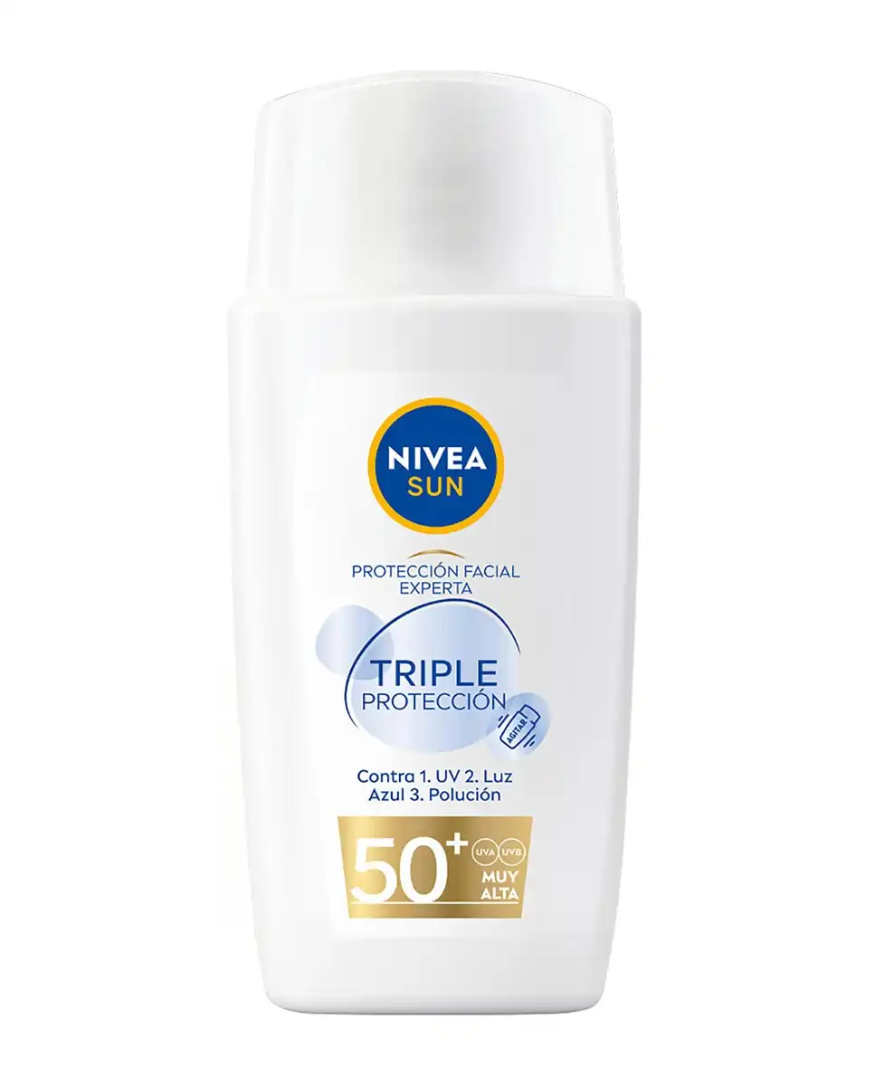 NIVEA - Protector Solar Facial Fluido Ultraligero Hidratante Triple Protección SPF 50+ Sun - Nivea - Comparador de precios